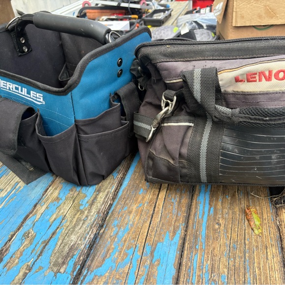 Red Tool Storage Box with Assorted Tools - Picture 3 of 3